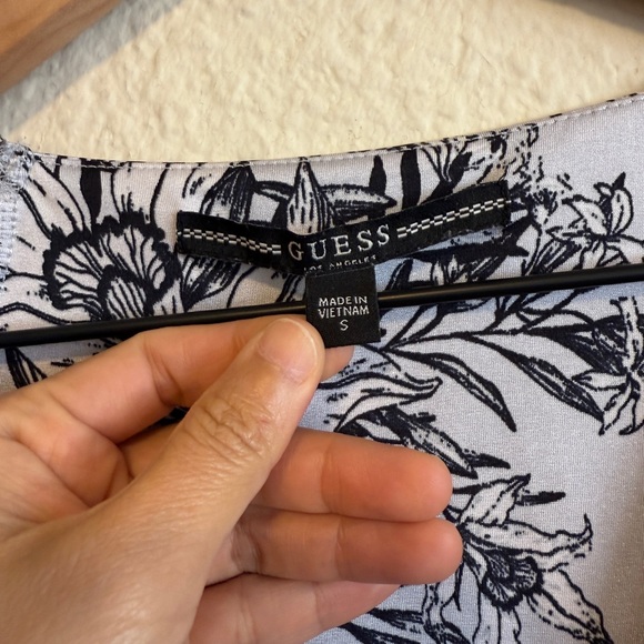 Guess Pink and Blue Bodycon Dress Long Sleeve V-Neck- Size S - Picture 3 of 12